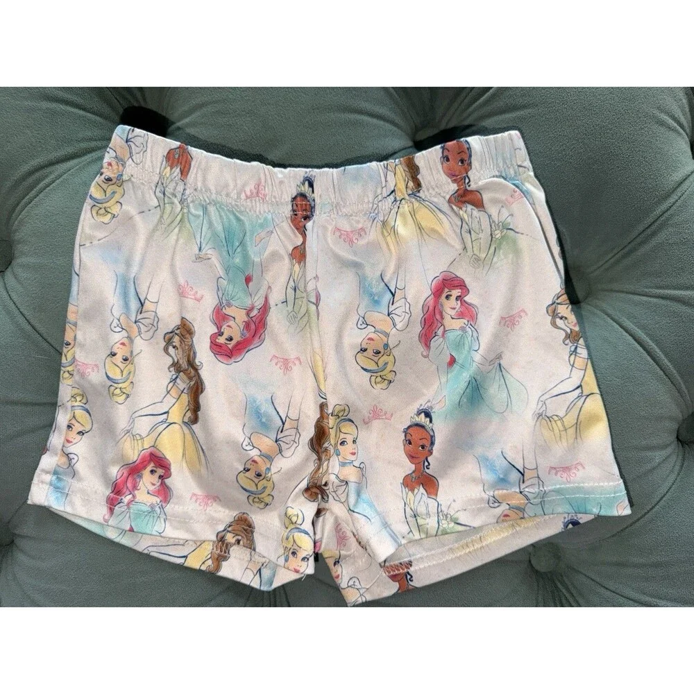 Disney Princess Bluey Dora Coco Melon Pajama Bundle Sets Gown Shorts 5 Pc Sz 4t